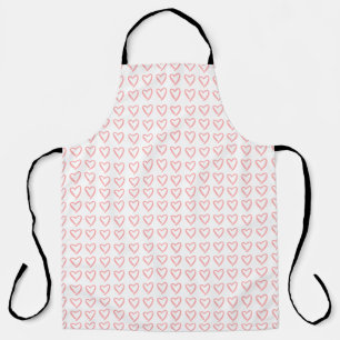 Heart dooddle pattern apron