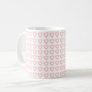 Heart dooddle pattern coffee mug
