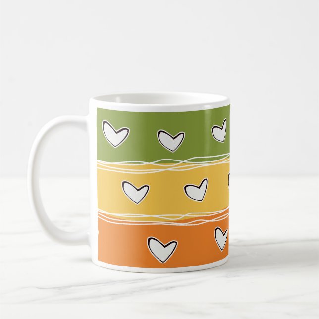 Heart Doodles mugs (Left)
