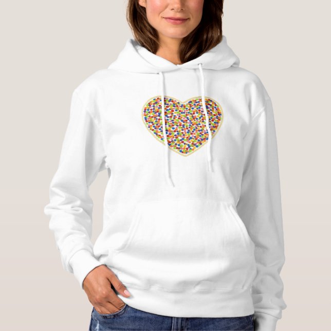 Heart Dots Hooded Sweatshirt (Front)