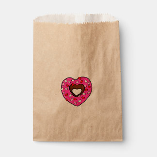 Heart Doughnut Pink Love Sprinkles Valentines Day Favour Bags