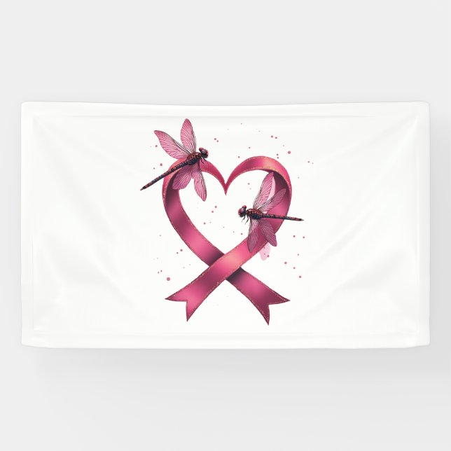 Heart Dragonflies Men Women Kid Banner (Horizontal)