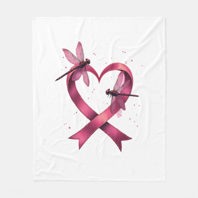 Heart Dragonflies Men Women Kid Fleece Blanket (Front)