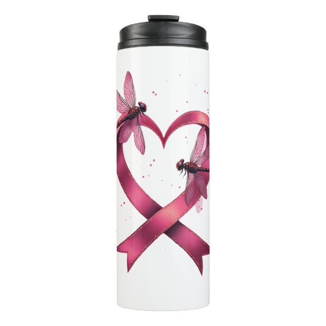 Heart Dragonflies Men Women Kid Thermal Tumbler (Front)