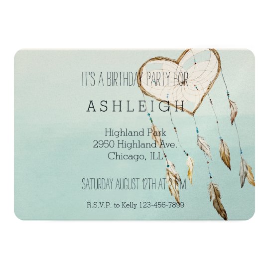 Heart Dream Catcher birthday Card