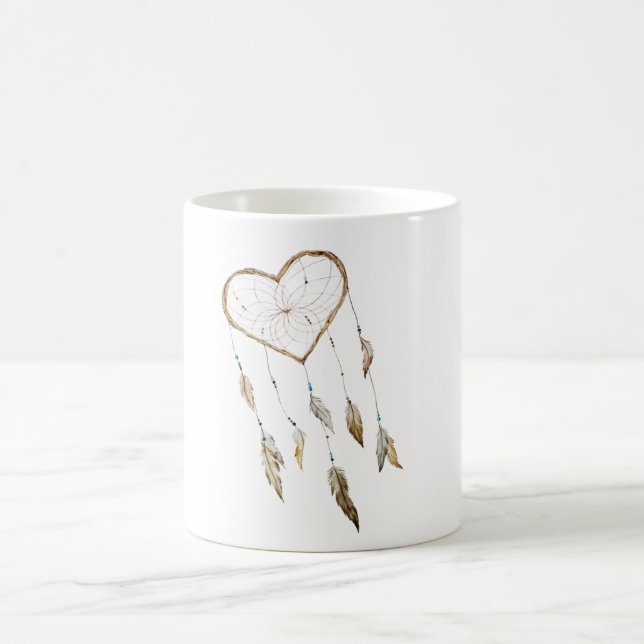 Heart Dream Catcher Coffee Mug (Center)