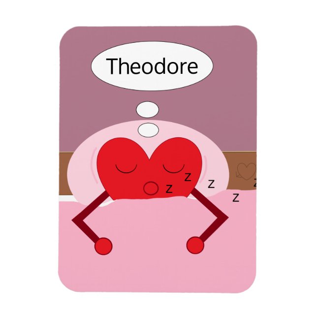 Heart Dreams Pink and Purple Magnet (Vertical)