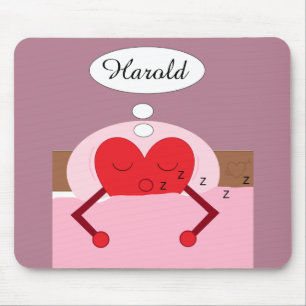 Heart Dreams Pink and Purple Mouse Mat