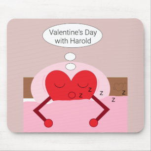 Heart Dreams Pink and Purple:  Valentine's Day Mouse Mat