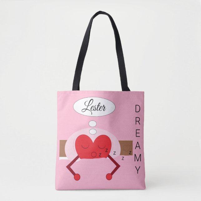 Heart Dreams Shades of Pink Tote Bag (Front)