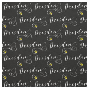 Heart Dresden Deutschland, Germany Fabric