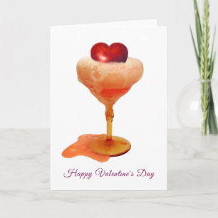 Heart Drink Valentines Card