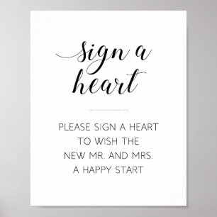 Heart Drop Guest Book Sign - Alejandra