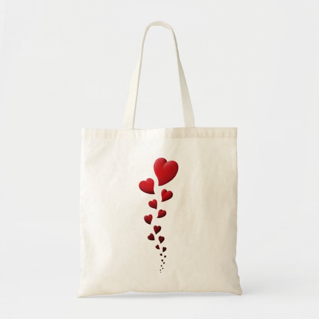 Heart Dsign, Valentine Day Gift, Gift for BF, GF Tote Bag (Front)