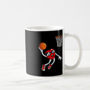 Heart Dunk Basketball Player Valentines Day Love S Coffee Mug