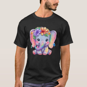 Heart Ears Baby Elephant Valentines Day Cute Anima T-Shirt