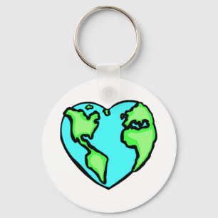 Heart Earth Key Ring