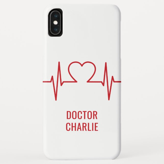 Heart EKG custom name & colour phone cases (Back)