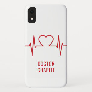 Heart EKG custom name & colour phone cases