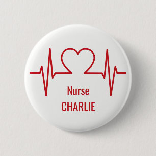Heart EKG custom name & occupation buttons