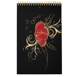 Heart Elegance Guest Book (notebook) Calendar