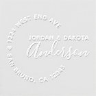 Heart & Elegant Script Newly Weds Return Address