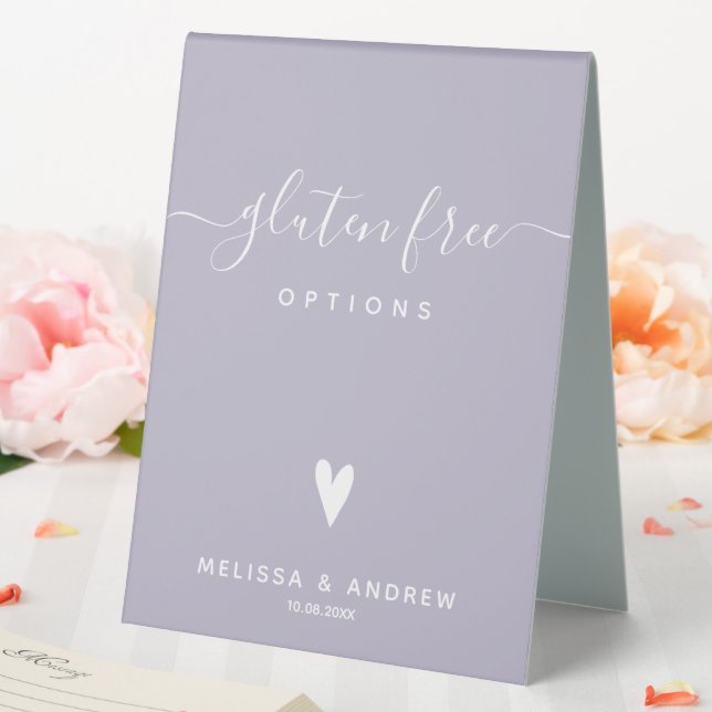 Heart & Elegant Script - Wedding Gluten Free Food (In SItu (Wedding))