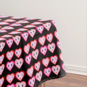 Heart Emoji Emoticons Fashion Tablecloth
