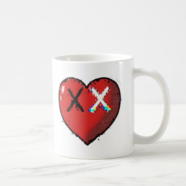 Heart emote LEFT handed coffee mug (Right)