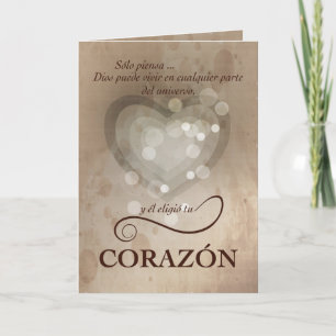 Heart Encouragement, Spanish, Religious Card