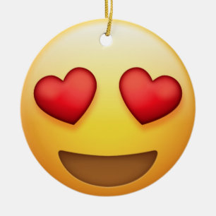Heart Eye and Kiss Emoji Ornament