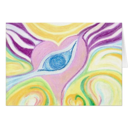 Heart Eye Art Design Greeting Card front and back