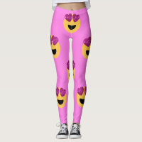 heart eye emoji leggings