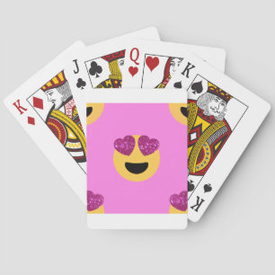 heart eye emoji playing cards