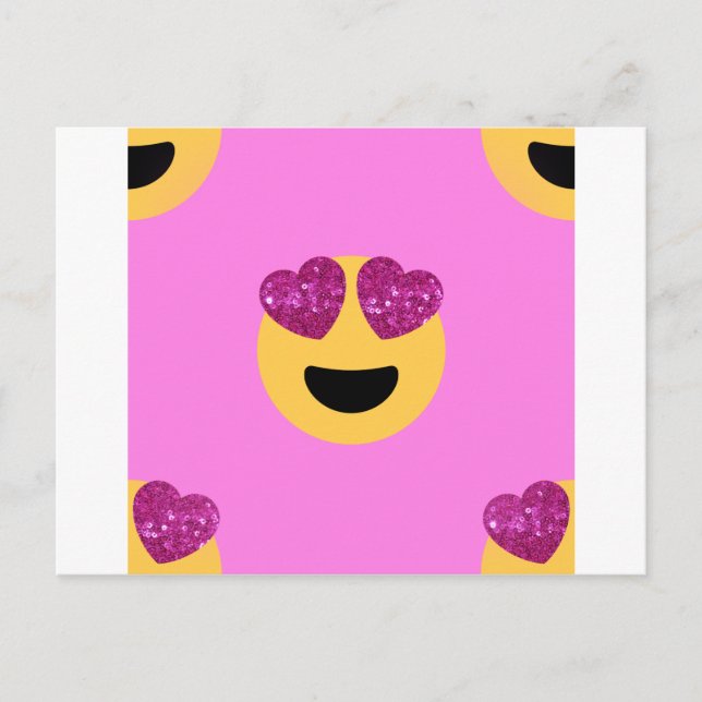 heart eye emoji postcard (Front)