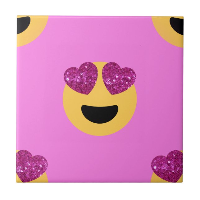 heart eye emoji tile (Front)