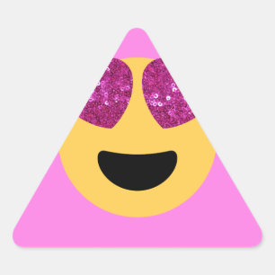 heart eye emoji triangle sticker