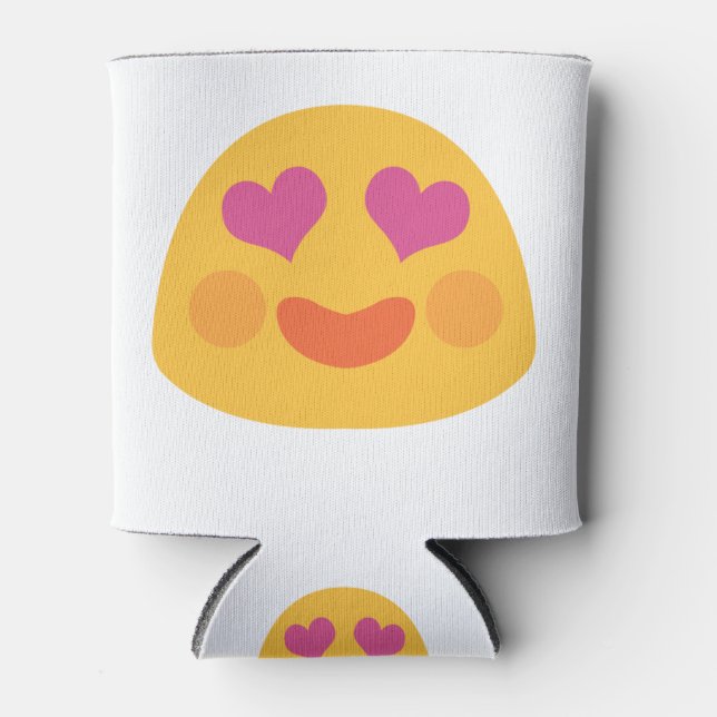 Heart Eyes Emoji Can Cooler (Front)