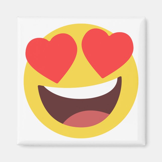 Heart Eyes Emoji Magnet (Front)
