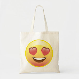 Heart Eyes Happy Love Emoji Tote Bag