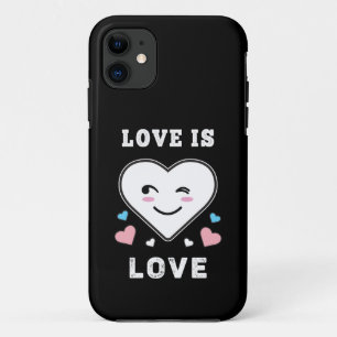 Heart Face Love Is Love LGBTQ Transgender Pride iPhone 11 Case