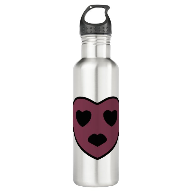 Heart Face Pout 710 Ml Water Bottle (Front)