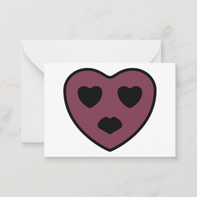Heart Face Pout Card (Front)