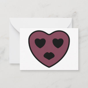Heart Face Pout Card
