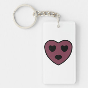 Heart Face Pout Key Ring