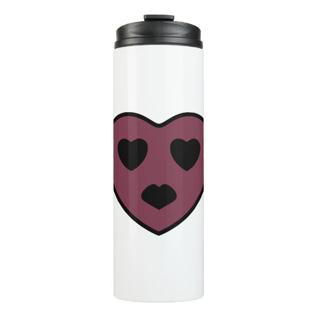 Heart Face Pout Thermal Tumbler (Front)