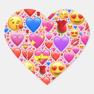 heart faces stickers