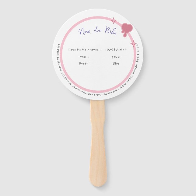 Heart Fails Hand Fan (Back)