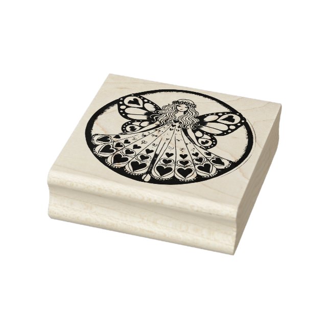 Heart Fairy Rubber Stamp (Stamp)