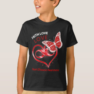 Heart Faith Hope Love Heart Disease Awareness T-Shirt